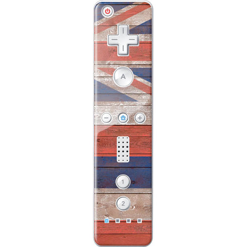 Hawaiian Flag Dark Wood Wii Remote Controller Skin
