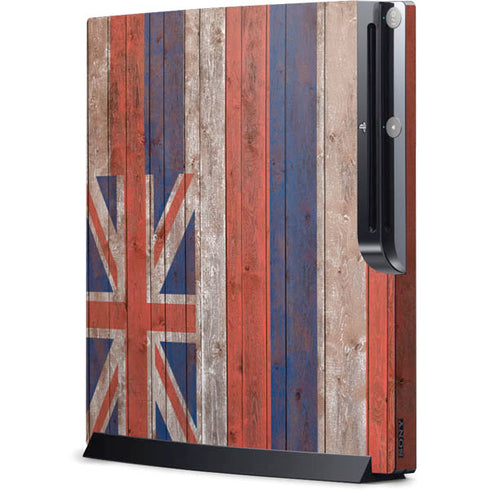 Hawaiian Flag Dark Wood Playstation 3 & PS3 Slim Skin