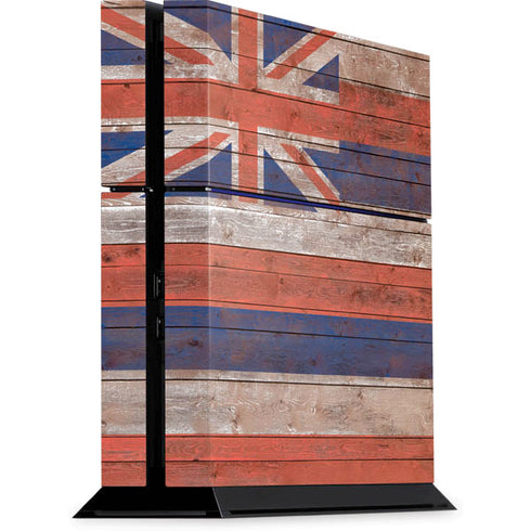 Hawaiian Flag Dark Wood PlayStation PS4 Skins