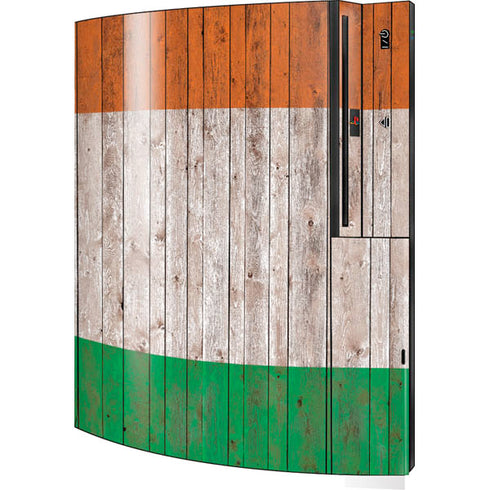 Ireland Flag Dark Wood Playstation 3 & PS3 Skin