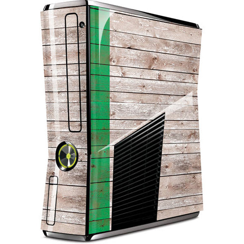 Ireland Flag Dark Wood Xbox 360 Slim (2010) Skin