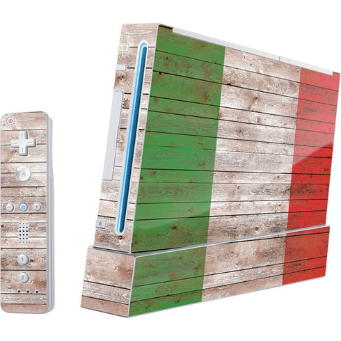 Italian Flag Dark Wood Nintendo Skins