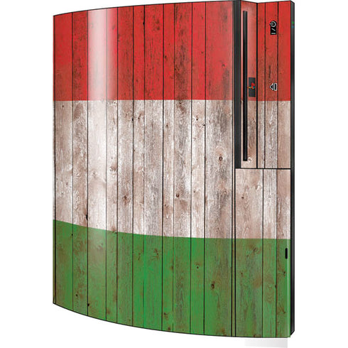 Italian Flag Dark Wood Playstation 3 & PS3 Skin