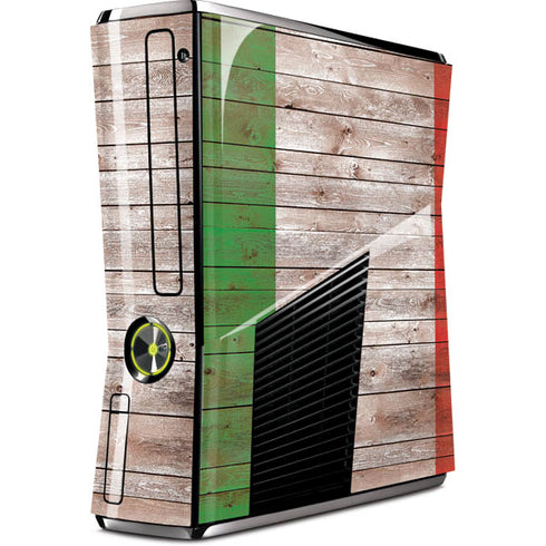 Italian Flag Dark Wood Xbox 360 Slim (2010) Skin
