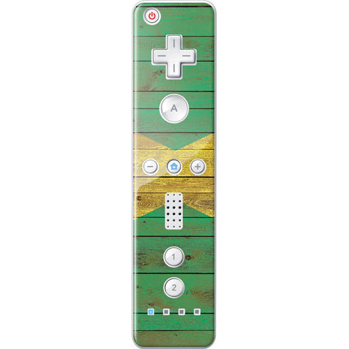 Jamaican Flag Dark Wood Wii Remote Controller Skin