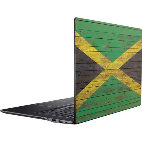 Jamaican Flag Dark Wood Ativ Book 9 (15.6in 2014) Skin