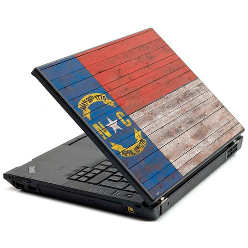 North Carolina Flag Dark Wood Lenovo T420 Skin