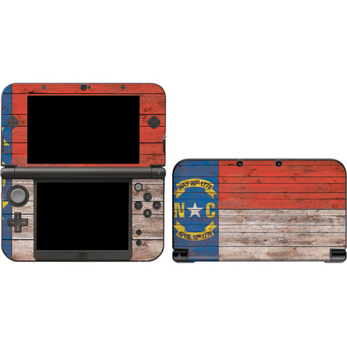 North Carolina Flag Dark Wood Nintendo Skins