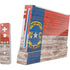 North Carolina Flag Dark Wood Nintendo Skins