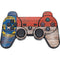 North Carolina Flag Dark Wood PS3 Dual Shock wireless controller Skin