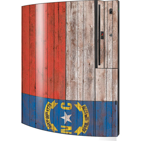 North Carolina Flag Dark Wood Playstation 3 & PS3 Skin