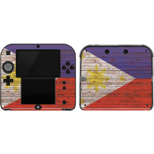 Philippines Flag Dark Wood Nintendo 2DS Skin