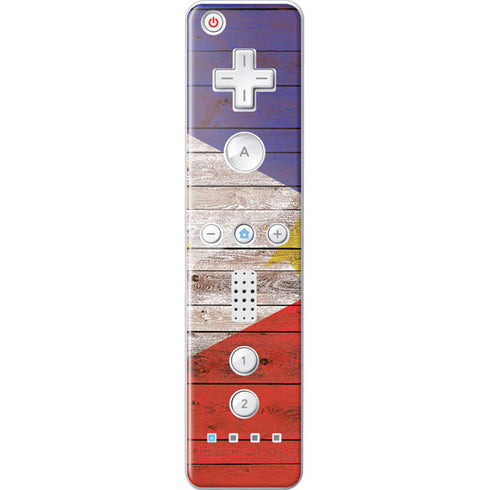 Philippines Flag Dark Wood Wii Remote Controller Skin