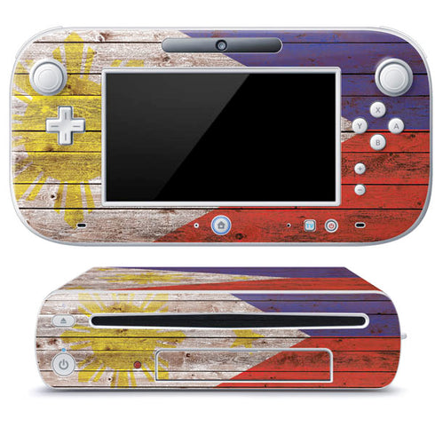 Philippines Flag Dark Wood Wii U (Console + 1 Controller) Skin