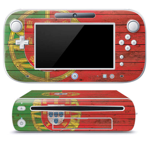 Portuguese Flag Dark Wood Wii U (Console + 1 Controller) Skin