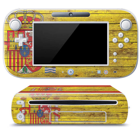 Spain Flag Dark Wood Wii U (Console + 1 Controller) Skin