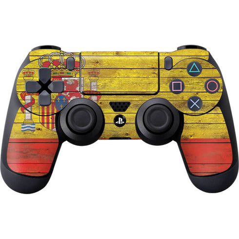 Spain Flag Dark Wood PlayStation PS4 Skins