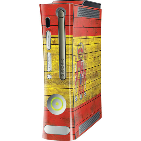Spain Flag Dark Wood Xbox 360 (Includes HDD) Skin