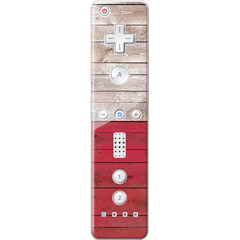 Texas Flag Dark Wood Nintendo Skins