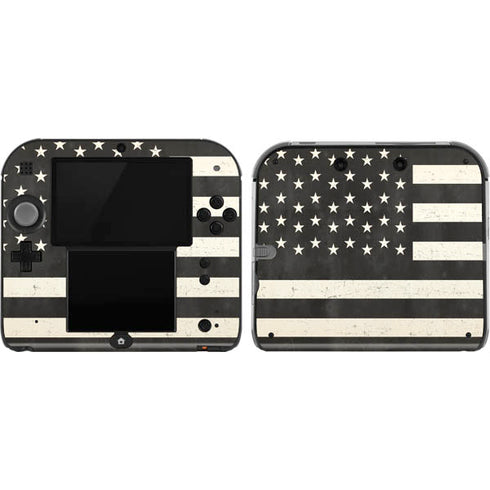 Black & White USA Flag Nintendo Skins