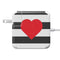 Black And White Striped Heart 85W Power Adapter (15 and 17 inch MacBook Pro Charger) Skin