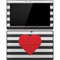 Black And White Striped Heart Surface Pro Tablet Skin