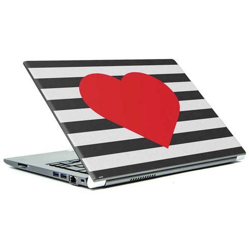 Black And White Striped Heart Portege Z30t/Z30t-A Skin