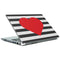 Black And White Striped Heart Portege Z30t/Z30t-A Skin