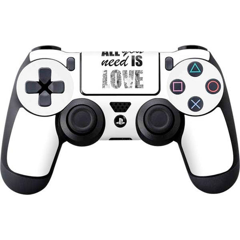 All You Need Is Love BW PS4 Controller Skin