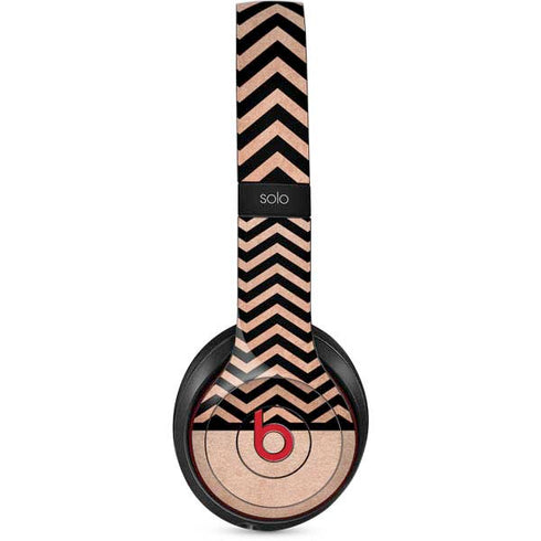 Rose Gold Chevron Split Beats Solo 3 Wireless Skin