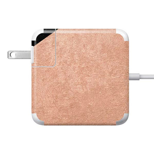 Black and Rose Gold Marble Split 85W Power Adapter (15 and 17 inch MacBook Pro Charger) Skin