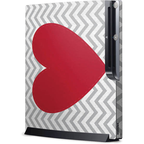Chevron Heart Playstation 3 & PS3 Slim Skin
