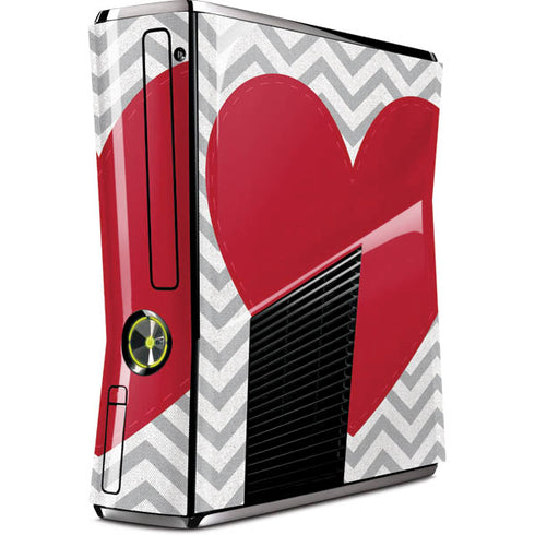 Chevron Heart Xbox 360 Slim (2010) Skin