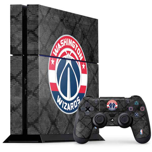 NBA Washington Wizards Black Rust PS4 Console and Controller Bundle Skin