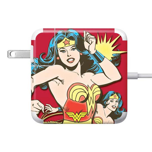 DC Comics Wonder Woman Vintage Action pose 85W Power Adapter (15 and 17 inch MacBook Pro Charger) Skin