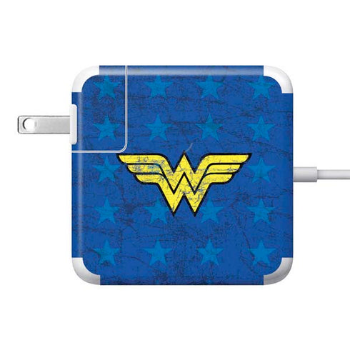 DC Comics Wonder Woman Emblem on Flag 85W Power Adapter (15 and 17 inch MacBook Pro Charger) Skin