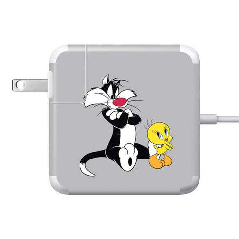 Looney Tunes Sylvester Tweety Bird Crossed Arms 85W Power Adapter (15 and 17 inch MacBook Pro Charger) Skin