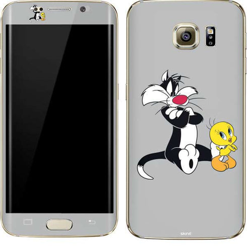 Looney Tunes Sylvester Tweety Bird Crossed Arms Galaxy S7 Edge Skin