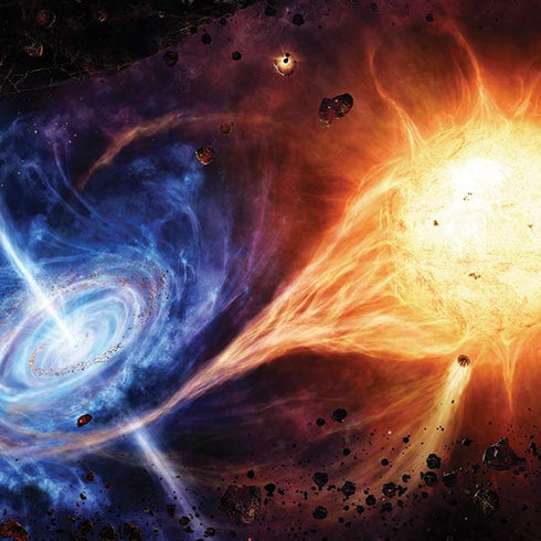 StockTrek Binary System Orbiting near a Black Hole Galaxy A53 5G Clear Case