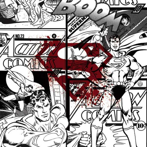 DC Comics Superman Comic Pattern Logo in Red Amazon Echo Buds Skin