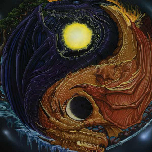 Yin Yang Dragon by Ed Beard Jr Galaxy Z Flip Skin