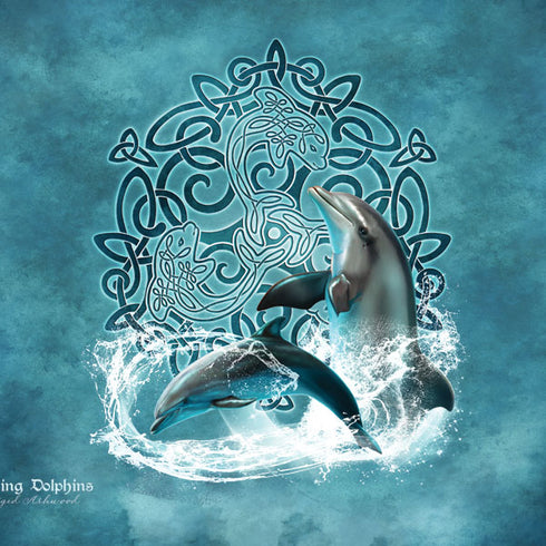 Dolphin Celtic Knot by Brigid Ashwood Galaxy Z Flip Skin