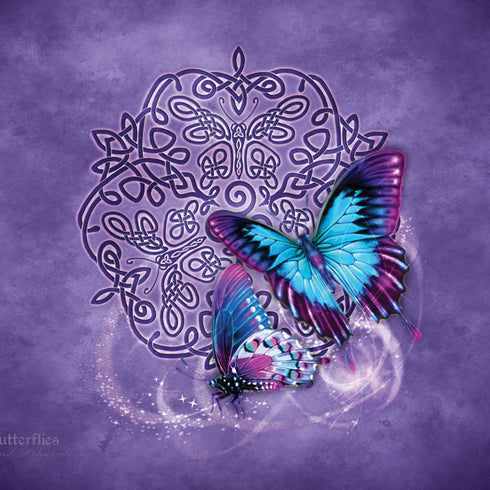Butterfly Celtic Knot by Brigid Ashwood Galaxy A50 Clear Case