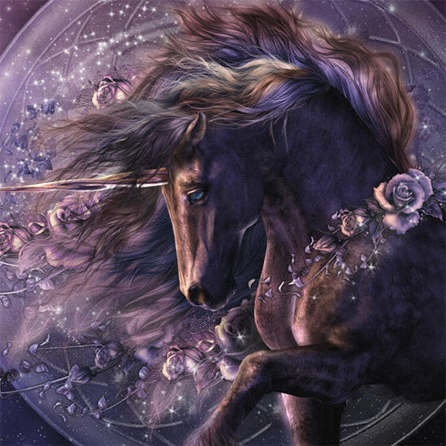 Black Rose Unicorn by Laurie Prindle iPhone 14 Plus Folio Case
