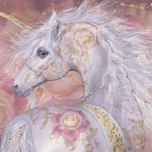 Licorne Florale Rose Unicorn by Laurie Prindle iPhone 8 Folio Case