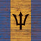 Barbados Flag Dark Wood Galaxy A10e Clear Case