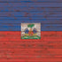 Haiti Flag Dark Wood iPhone 15 Skin