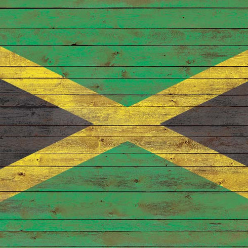 Jamaican Flag Dark Wood Google Stadia Controller Skin