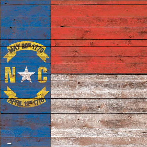 North Carolina Flag Dark Wood Galaxy A50 Clear Case