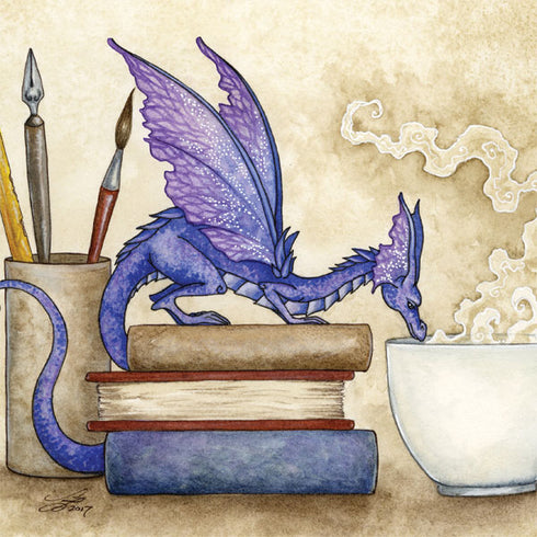 Whats in Here Coffee Dragon by Amy Brown Amazon Echo Buds Skin